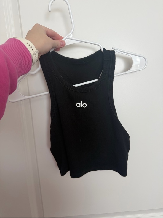 ALO Yoga Tops - ALO Yoga Black Ribbed Cropped Tank